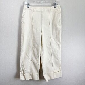 Rachel Comey Pants Women's 10 Target Ivory Wide Leg Cropped High Rise Trouser